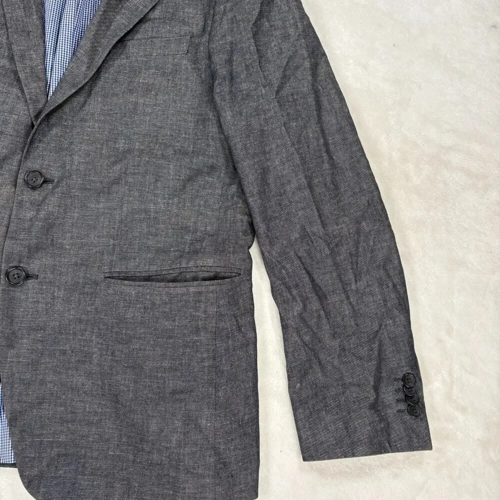 Banana Republic Mens Blazer 40R Gray Tailored Slim Fit Sport Coat Jacket